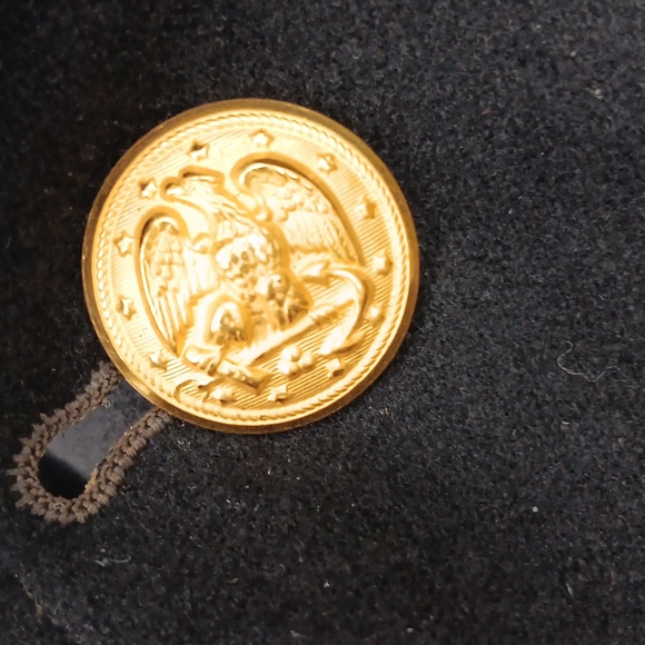 CLOTHING SUPPLY MEN'S VINTAGE BLACK PURE WOOL DOUBLE BREASTED TRENCH - Picture 15 of 17